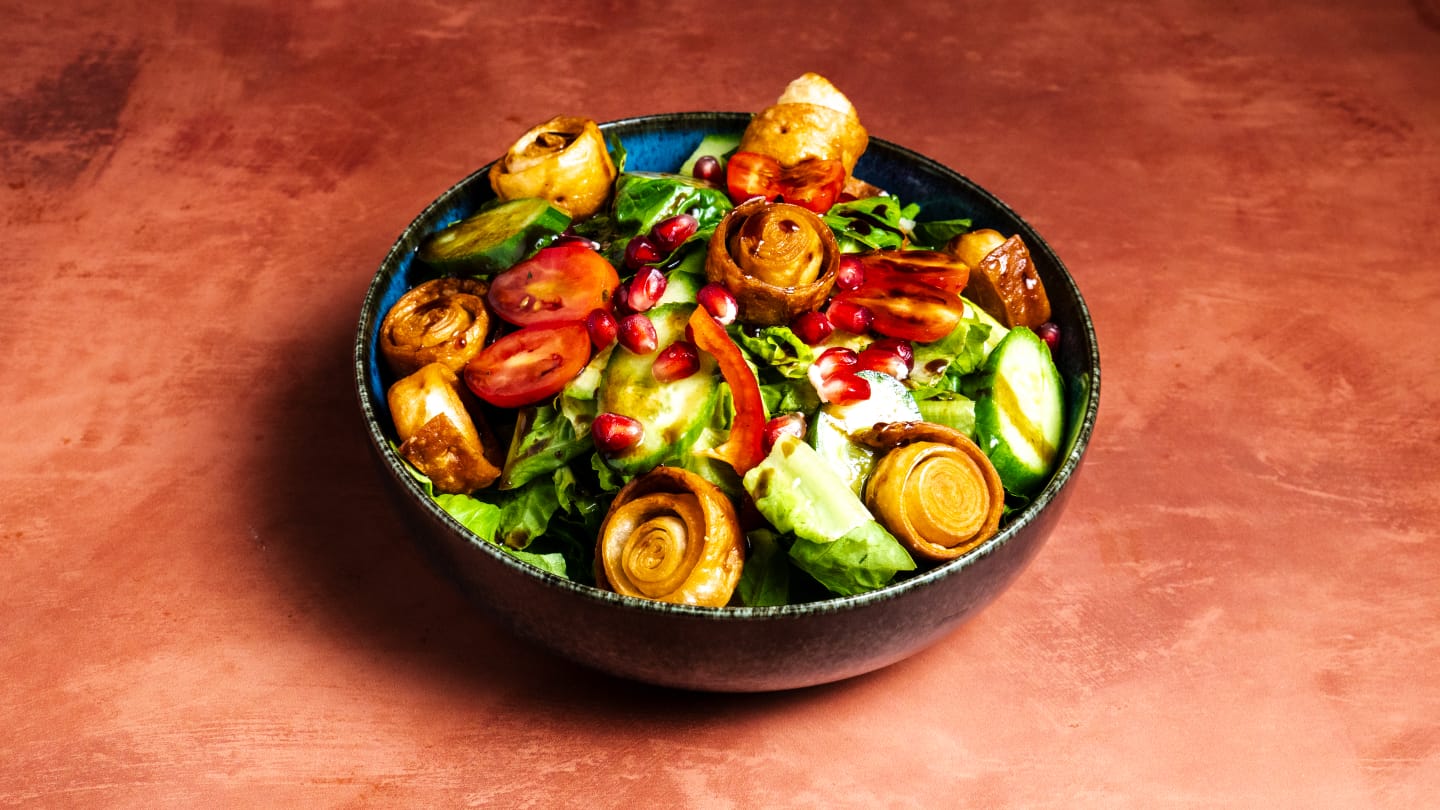 Fattoush salad with pomegranate
